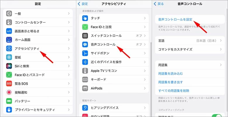 iPhone音声コントロール