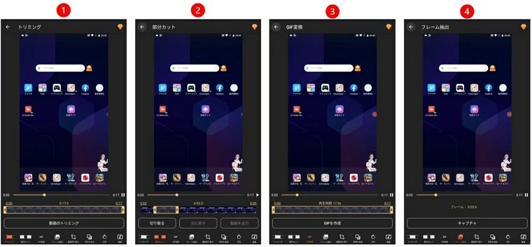録画したビデオの保存、編集