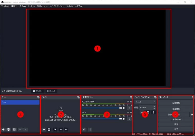 OBSの画面構成